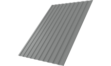 Профнастил С8A v01 Grand Line 0,45 PE с пленкой RAL 9006 бело-алюминиевый