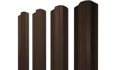 Штакетник М-образный B фигурный 0,45 Drap TX RAL 8017 шоколад