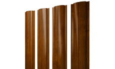 Штакетник Полукруглый Slim с прямым резом Grand Line 0,45 Print Premium Golden Wood Intense FTC