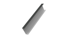 Декоративная накладка на столб универсальная 62х55 для забора жалюзи 0,45 PE RAL 7016 антрацитово-серый (2м)