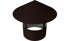 Дымник на трубу круглый d220 0,5 Satin с пленкой RAL 8017 шоколад