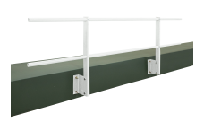 Ограждение кровельное для парапета с боковым креплением (2,0х0,6) RAL 9003 сигнальный белый