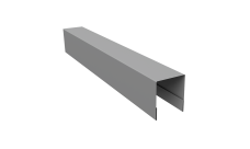 Планка боковая для забора из сайдинга ЭкоБрус Grand Line 0,45 PE RAL 9006 бело-алюминиевый (2,06м)