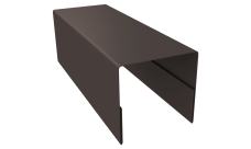 Планка П-образная заборная 20 Grand Line 0,45 ПЭ двухсторонний с пленкой RR 32 темно-коричневый (2,5м)