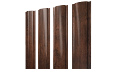 Штакетник Полукруглый Slim с прямым резом Grand Line 0,45 Print Premium Cherry Wood Dark FTC