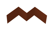Угол внутренний фибросайдинга 0,5 Satin с пленкой RAL 3009 оксидно-красный (2м)
