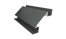 Угол внутренний сложный 75мм Grand Line 0,45 PE с пленкой RAL 7005 мышино-серый (2м)