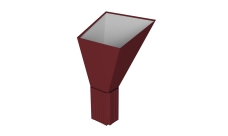 Воронка водосборная прямоугольная Vortex Lite PE RAL 3005 красное вино