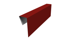 Планка приемная оконная фибросайдинга Grand Line 0,5 Сатин с пленкой RAL 3011 коричнево-красный (3м)