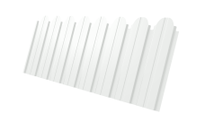 Профнастил C10B фигурный Grand Line 0,4 PE RAL 9003 сигнальный белый