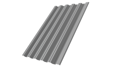 Профнастил НС35R Grand Line 0,45 PE RAL 9006 бело-алюминиевый