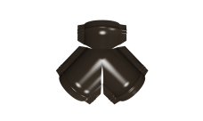 Тройник Y малого конька полукруглого 0,5 Satin с пленкой RR 32 темно-коричневый