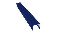 Планка П-образная заборная 24 0,45 PE с пленкой RAL 5002 ультрамариново-синий (3м)