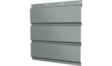 Софит металлический Классик v01 Grand Line полная перфорация 0,45 Drap TX с пленкой RAL 7004 сигнальный серый