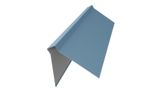 Планка конька плоского 220х50х220 Grand Line 0,45 Drap TX RAL 5024 пастельно-синий (2м)