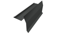 Планка торцевая для шифера Grand Line 0,45 PE с пленкой RAL 7016 антрацитово-серый (3м)