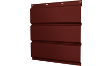 Софит металлический Классик v01 Grand Line полная перфорация 0,45 PE с пленкой RAL 3009 оксидно-красный