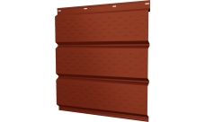 Софит металлический Классик v01 Grand Line полная перфорация 0,5 Satin с пленкой RAL 8004 терракота