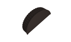 Заглушка торцевая 0,5 GreenCoat Pural BT RR 32 темно-коричневый (RAL 8019 серо-коричневый)