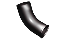 Колено стока GL PU 90 мм RAL 9005 черный