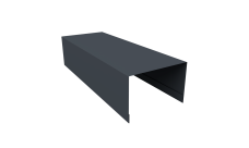 Крышка для забора из сайдинга Квадро Брус, Вертикаль Grand Line 0,45 Drap TwinColor RAL 7024 мокрый асфальт (2,54м)