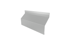 Ламель забора жалюзи Milan Slim стартовая/финишная для калиток и ворот 0,45 Drap TX RAL 7047 телегрей 4