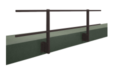 Ограждение кровельное для парапета с боковым креплением 2,0х0,9м RR 32 темно-коричневый