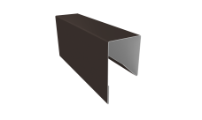 Планка П-образная заборная 17 Grand Line 0,45 PE с пленкой NL 805 серо-коричневый гефест (2м)