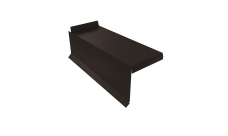 Планка торцевая сегментная Квадро профи Левая 0,5 Satin Matt TX RR 32 темно-коричневый
