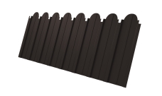 Профнастил C10A фигурный Grand Line 0,5 Rooftop Бархат RR 32 темно-коричневый