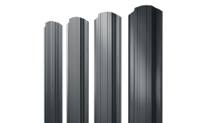 Штакетник Прямоугольный фигурный 0,45 PE RAL 7016 антрацитово-серый