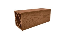 Столб ДПК Grand Line 100х100мм тиснение (на трубу) Бронза 4м (ШТх4)