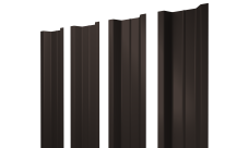 Штакетник П-образный B с прямым резом Grand Line 0,45 Drap RR 32 темно-коричневый