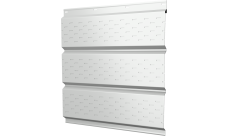 Софит металлический Классик v01 Grand Line полная перфорация 0,45 Drap TX с пленкой RAL 7047 телегрей 4