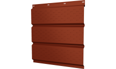 Софит металлический Классик v01 Grand Line полная перфорация 0,45 Drap TX с пленкой RAL 8004 терракота