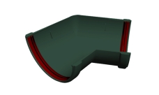 Угол желоба 135 град.Классика 120 ПВХ Grand Line зелёный (RAL 6005)