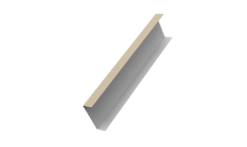 Декоративная накладка на столб универсальная 62х55 для забора жалюзи 0,45 Drap TX RAL 1015 светлая слоновая кость (1,8м)