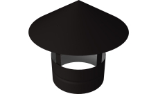 Дымник на трубу круглый d140 0,5 Satin Matt с пленкой RR 32 темно-коричневый