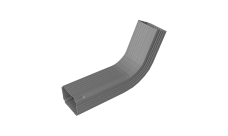 Колено трубы гофрированное Vortex Lite 76х102мм PE RAL 7004 сигнальный серый