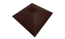 Колпак на столб под фонарь 390х390мм 0,45 PE с пленкой RAL 8017 шоколад