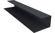 Планка П-образная Экобрус Grand Line 0,45 PE-Double с пленкой RAL 7024 мокрый асфальт (2м)