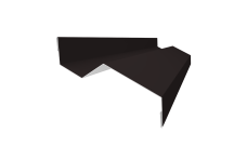 Планка примыкания внакладку 25х17х35х17 0,45 Drap ST RAL 9005 черный (2м)
