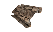 Планка угла внутреннего сложного Экобрус Grand Line 0,45 Print Elite King Stone TwinColor (2м)