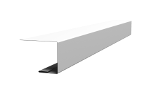 Планка завершающая для Кликфальц Pro 0,5 Satin с пленкой RAL 9003 сигнальный белый (2м)