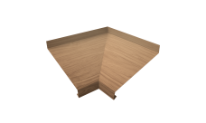 Угол отлива внутренний 200 0,45 Print Elite с пленкой Honey Wood TwinColor