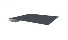 Планка завершающая Grand Line 0,5 Satin Matt RAL 7024 мокрый асфальт (2м)