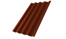 Профнастил НС44R 0,5 Satin RAL 3009 оксидно-красный