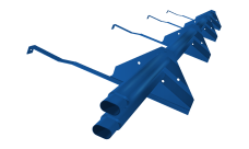 Снегозадержатель трубчатый для керамической/натуральной черепицы Стандарт RAL 5005 3м (профиль до 50мм)