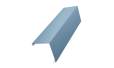 Декоративная накладка на столб универсальная угловая 80х80 для забора жалюзи Grand Line 0,45 Drap TX RAL 5024 пастельно-синий (2м)