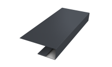 J-Профиль 12мм Grand Line 0,45 Drap TX RAL 7024 мокрый асфальт (3м)